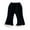 Black, variant on Kids Boys Girls Cotton Flare Pants Kids Fleece Lined Elastic High Waisted Athletic Solid Bell Bottom Pants for Kids