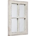thumbnail image 3 of Sintosin Rustic Small Window Pane Mirror Wall Decor 11" x 16", Hanging Distressed White Farmhouse Rectangle Wood Frame Mirror, Handmade Decorative Window Mirrors for Living Room Bedroom Christmas, 3 of 8