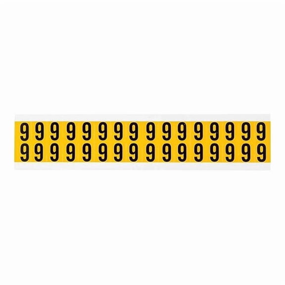 Brady Number Label, 6, 3/4in.Hx9/16in.W, Vinyl 1520-6