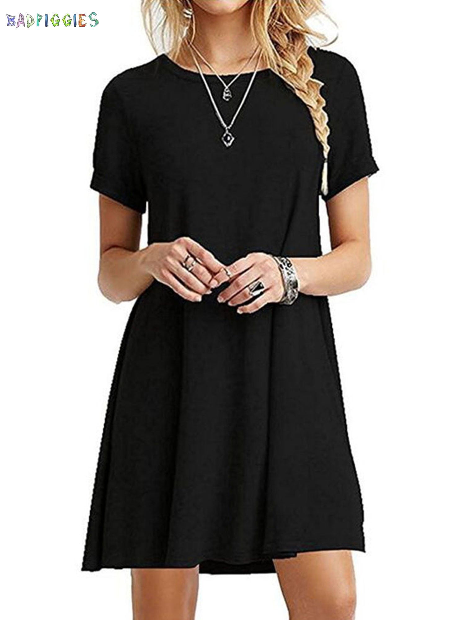 tee shirt dress black