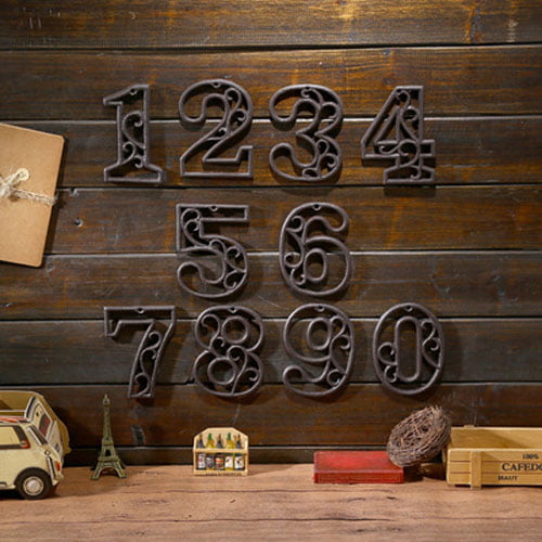 3-Inch Cast Iron Letters for Wall and Mailbox - Letter P - Industrial  Design Mailbox Letters for Address Sign and House Decor - Black Brown