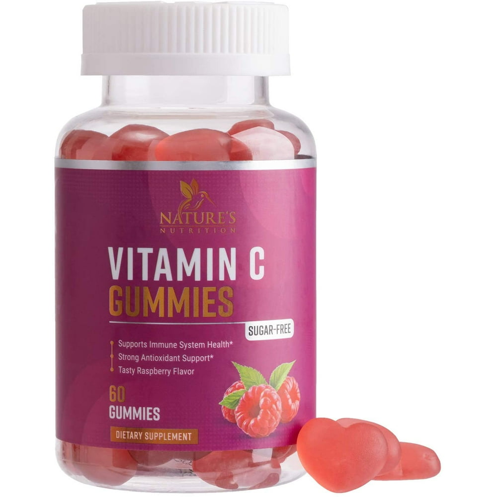 Nature's Nutrition Sugar Free Vitamin C Gummies for Immune Support