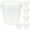 Clear, variant on GETAJGHSD Plastic Bucket With Lid Transparent 6pcs