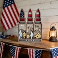 thumbnail image 6 of Staron Wooden Patriotic Decor Memorial Day Table Centerpiece, 4th of July Independence Day Decoration Wooden Ornaments, Patriotic Holiday Decor for Home Bookshelf Desk Living Room Bedroom, 6 of 6