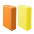 thumbnail image 1 of EVA Foam Yoga Blocks 2-Pack (Yellow + Orange) - Non-Slip, Pressure-Resistant Exercise Bricks for Stretching, Balance & Flexibility Training - Ideal Yoga Accessories for Beginners & Family Fitness, 1 of 7