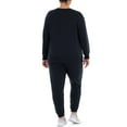 thumbnail image 6 of Terra & Sky Women's Plus Size Fleece Sweatshirt & Sweatpant 2-Pack, 6 of 8