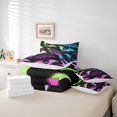 thumbnail image 4 of YST Colorful Bat Print Bedding Set, Twin, 7-Piece, Happy Halloween, Rainbow Gradient, Wild Animal, 4 of 4