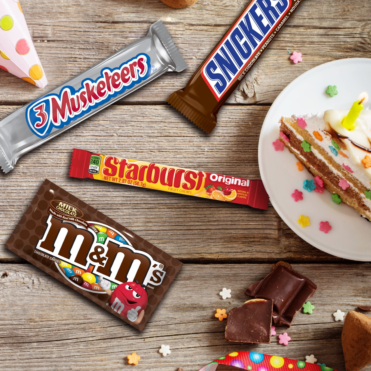 Free Shipping! M&M's, Snickers, 3 Musketeers, Skittles