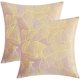 thumbnail image 1 of Juego de 2 fundas de cojín de terciopelo 45x45 cm Decoración estampado Dorado JM, 1 of 5