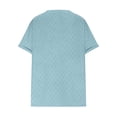 thumbnail image 5 of Womens Tops 2025 Fashion Plus Size Solid Color Round Neck Short Sleeve Blouses, 5 of 5