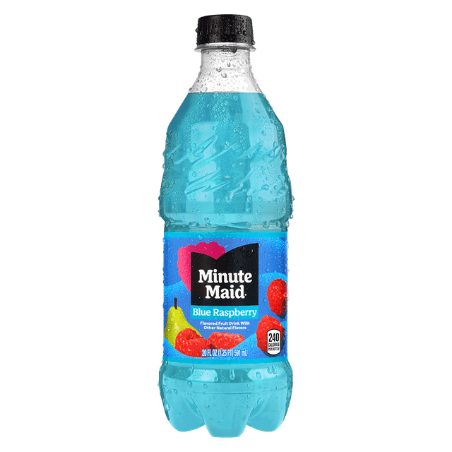 Minute Maid Blue Raspberry Juice, 20oz, Bottles, 24 Pack