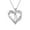 B, variant on Heart Initial Necklaces for Women, 14K Gold Plated Cubic Zirconia Heart Initial A-Z Pendant Necklace Dainty Heart Necklaces for Women Jewelry Gifts (M)