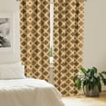 thumbnail image 2 of Ambesonne Oriental Curtains, Inspirations, Pair of 28"x95", Pale Coffee Cinnamon, 2 of 5