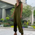 thumbnail image 1 of Monos Casuales Pantalones holgados para mujer, monos con cuello en V, monos, traje diario (verde militar S) Ygjytge para Mujer ejercito verde T XL, 1 of 7