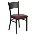 thumbnail image 7 of Flash Furniture 2 Pk. HERCULES Series Black Grid Back Metal Restaurant Chair - Burgundy Vinyl Seat, 7 of 7