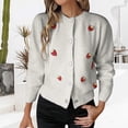 thumbnail image 2 of iHPH7 Casual Outfits for Women Fall Outfits for Women Cute Fall Sweaters Going Out Tops for Women Casual Outerwear Long Sleeve Sweaters for Women Fall Cardigans for Women Light Gray L, 2 of 9