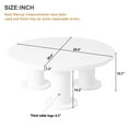 thumbnail image 2 of 39.4'' Easy Assembly Round Petal-Shaped Coffee Table, Cream Style Center Table with 3 Thick Legs, Minimalist Irregular End Table with Sleek Round Edges , White, 2 of 12