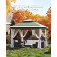 thumbnail image 6 of Arigeas 11'x11' Pop Up Gazebo Tent with Netting, Easy Setup Outdoor Canopy Sun Shelter for 8-10 People, 6 of 7