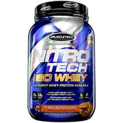 Muscletech NitroTech Iso Whey Isolate Protein Powder, 25g of Whey Protein Per Scoop - The Purest Whey Protein Formula Available - Peanut Butter Cookie, 1.8lb