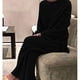 thumbnail image 1 of Conjunto de suéter de punto para mujer, ropa de calle diaria, básica, pura, Simple, suave, deportiva, pantalón, cuello redondo, manga larga, Otoño e Invierno, 1 of 4