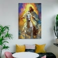 thumbnail image 6 of Jesus Riding A White Horse Wall Art Canvas Poster Wall Art Picture Prints Hanging Photo Gift Decor Home Posters Artworks 20x30inch(50x75cm), 6 of 6