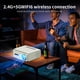 thumbnail image 4 of Proyector 900 Lúmenes ANSI WiFi 2.4G+5G 1920*1080 Keystone Correction Quad core ARM Hlsilicon Android 9 Pantalla Grande hasta 200 pulgadas para Oficina y Home Theater Phone, 4 of 8