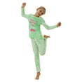 thumbnail image 4 of Beezizac Big girls Pajamas Size 10 - Tie dye Cotton Green Long Sleeve Comfy Pyjama Set, 4 of 6
