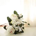 thumbnail image 6 of Efavormart 2 Bushes Ivory / Cream Peony, Rose Bud And Hydrangea Artificial Silk Flower Bouquets For Wedding Home Floral Arrangement, 6 of 10