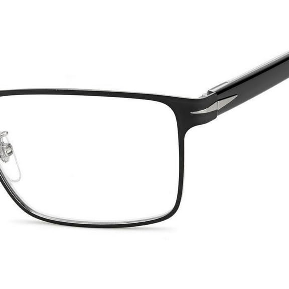 David Beckham DB 1067 0TI700 56mm Rectangle Eyeglasses Men's Matte Black Ruthenium