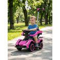 thumbnail image 2 of RoverKid 2-in-1 Toddler Sport Ride On & Push Car (Ages 2+) — Pink, Leather Seat, Music, Parent Push Handle, Kids Ride-On Toy, 2 of 8