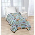 thumbnail image 2 of Friends Blue Doodles Plush 62"x90" Blanket, 2 of 4
