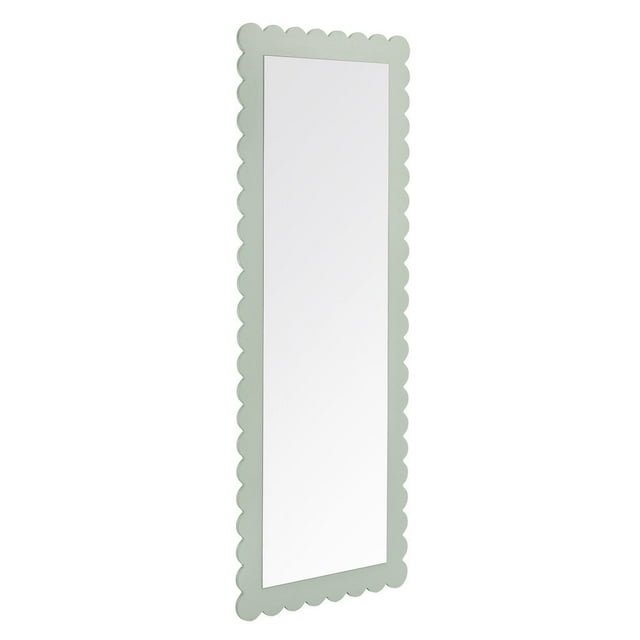 Modway Emmeline Miroir Rectangulaire sur Pied à Bords Festonnés
