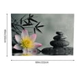 thumbnail image 3 of Shiartex Flowers Rocks Bamboo Plant Print Wall Tapestry Art 60*40in, 3 of 6