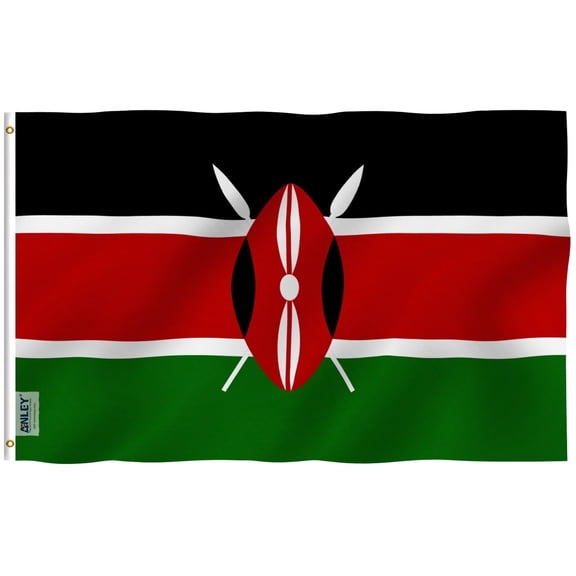 ANLEY Fly Breeze 3x5 Foot Kenya Flag - Republic of Kenya Flags Polyester