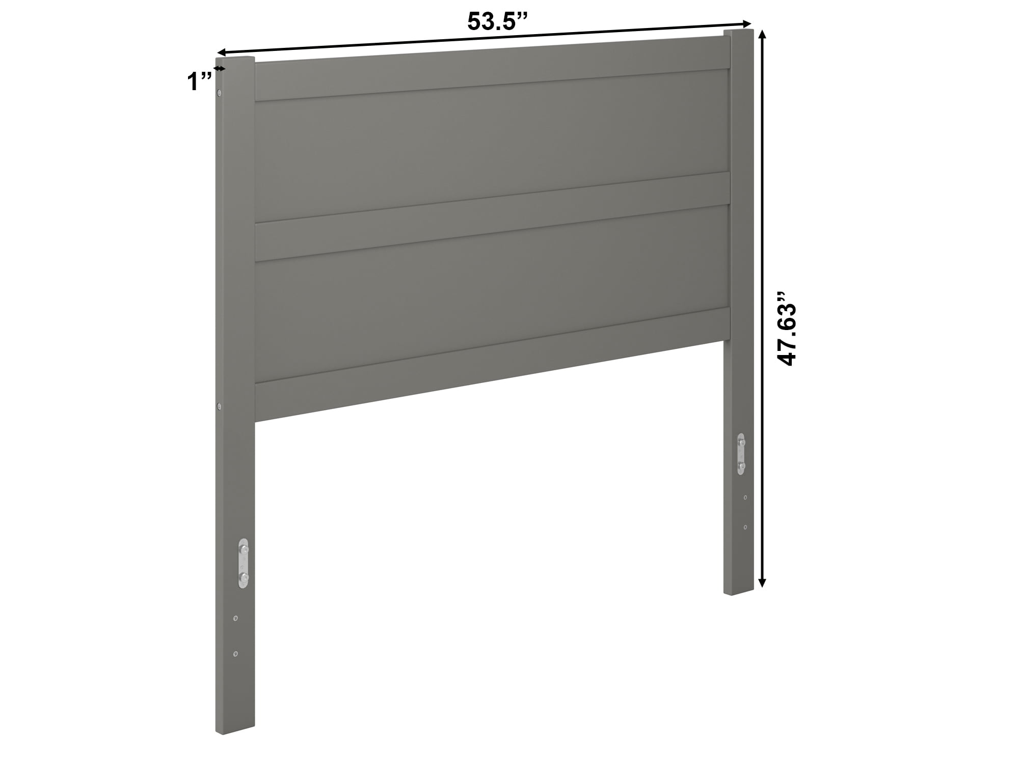 AFI NoHo Modern Panel Wood Headboard, Full, Grey