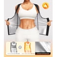 thumbnail image 4 of Chaleco faja sauna Junlan con cierre, negro, talla XL, 4 of 5