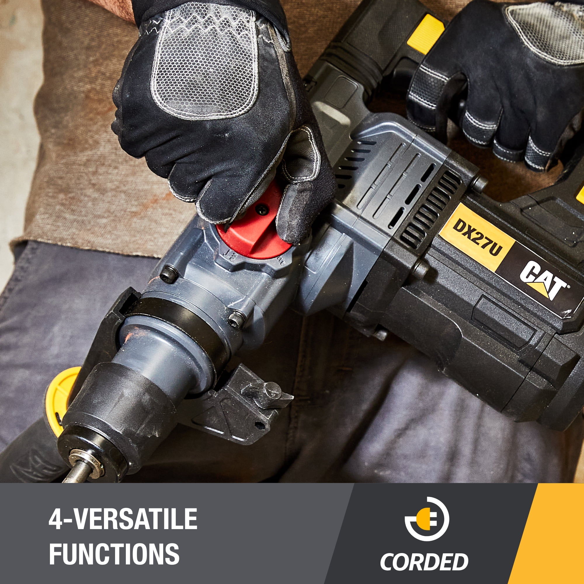 Caterpillar Cat® DX27U 1-1/4” SDS-Plus Rotary Hammer Drill 12.5-AMP