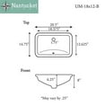 thumbnail image 5 of Great Point Collection Nantucket Sinks 18 Inch X 12 Inch Undermount Ceramic Sink In Bisque UM-18x12-B, 5 of 5