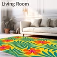 thumbnail image 2 of ODIKA 2'x3' Machine Washable Non-Slip Area Rug, Tropical Palm Fronds Hook Making Kit High Traffic Rug, Yellow, 618816, 2 of 7