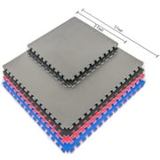 FlooringInc 1 Thick MMA Red & Blue Reversable Interlocking Foam Tiles, 2x2, 4 sqft, 1 Tile Pack