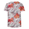 thumbnail image 4 of Fiudx Ofertas Del Día Blusas con Cuello Redondo y Manga Corta Estampadas para Mujer, 4 of 5