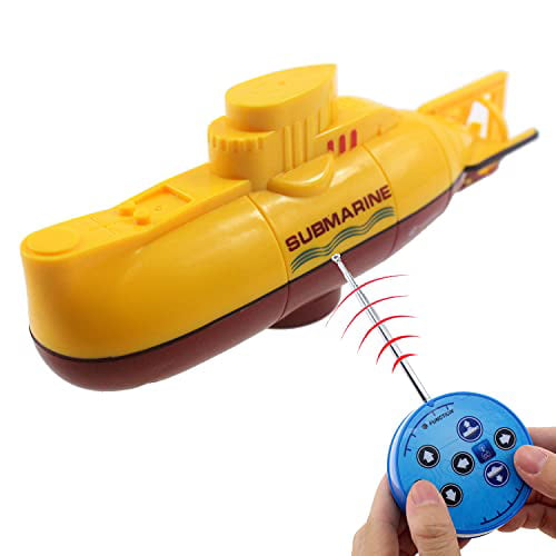 2 Pack Black & Yellow Tipmant Mini RC Fish Shark Toys Radio Remote Control Boat Ship Electronic Pet Animal Swim Water Pool Tub Bathtub Kids Gifts 