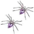 thumbnail image 2 of Halloween Spider Brooch 2Pcs Crystal Rhinestone Pin for Women Daily Wear, 2 of 8