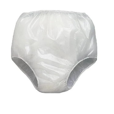 Fiberlinks Textiles Waterproof Vinyl Pull-on Incontinence Brief, Unisex, Large 34-42 inch | Pack of 3