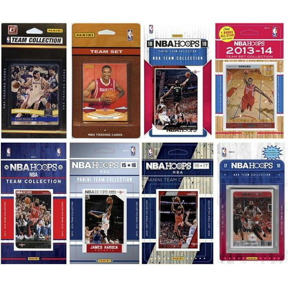 C&I Collectables ROCKETS818TS NBA Houston Rockets 8 Different Licensed Trading Card Team Sets