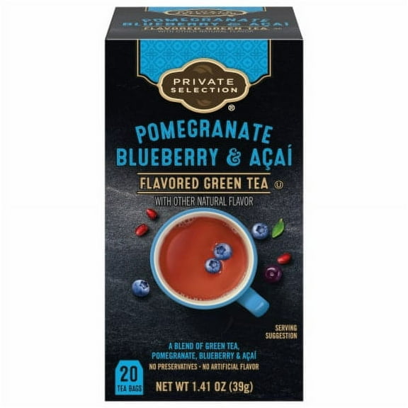 Private Selection Pomegranate Blueberry & Acai Green Tea Bags - 20 ct