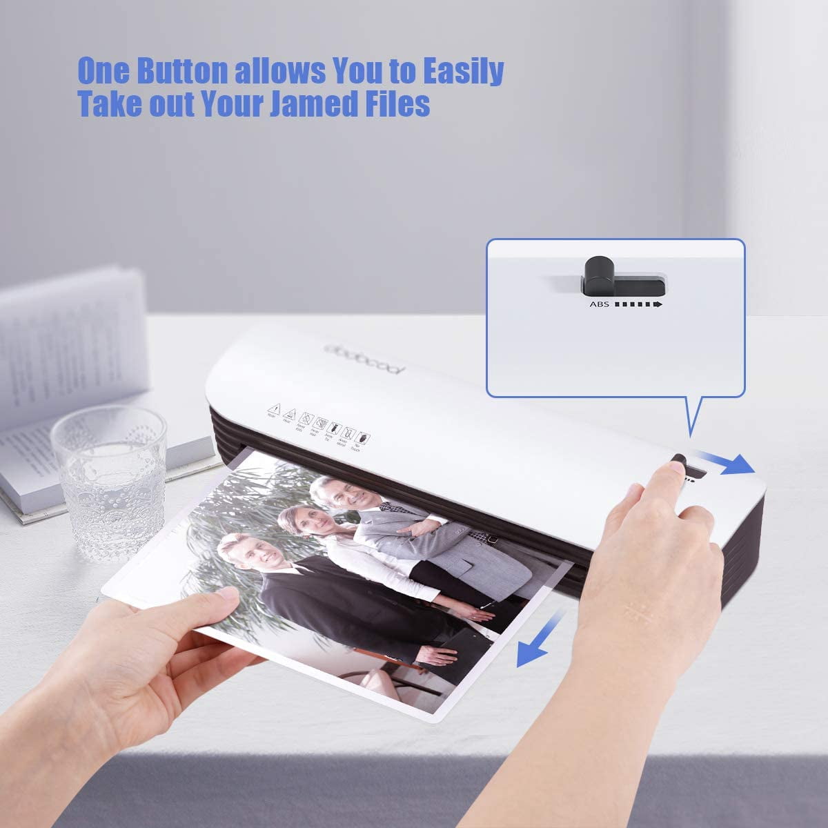 Dodocool Thermal Laminating Machine, 4 in 1 Personal Laminator with 20 A4 A5 A6 Pouches