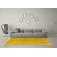 thumbnail image 3 of Ahgly Company Machine Washable Indoor Rectangle Abstract Yellow Modern Area Rugs, 5' x 7', 3 of 4