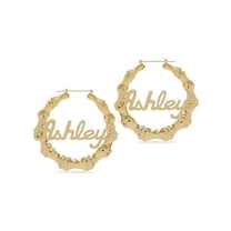 Personalized Script Name Bamboo Earrings