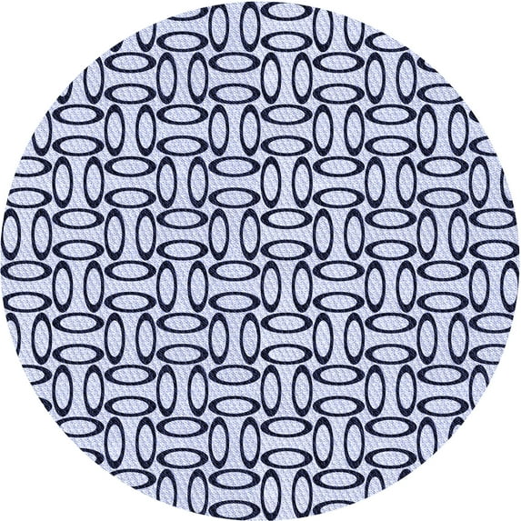 Ahgly Company Machine Washable Indoor Round Transitional Lavender Blue Area Rugs, 4' Round